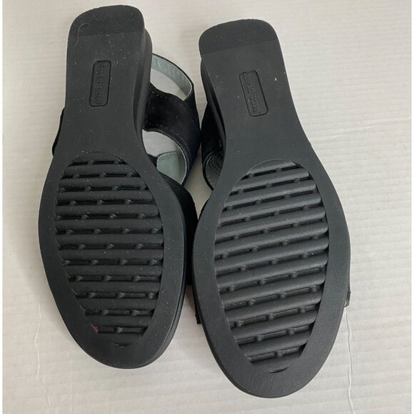 David Tate Women’s Black Leather Slingback Sandals Size 10.5 – Resort Boho Work - Picture 6 of 9